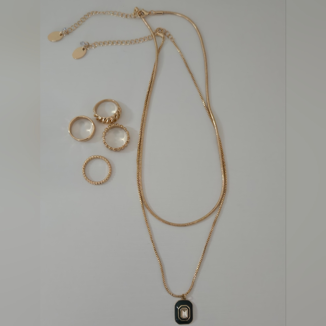 Ring And Necklace Set 7$